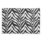 Sassy roze en Zwarte Zebra Stripes Kussensloop (Achterkant-Links)