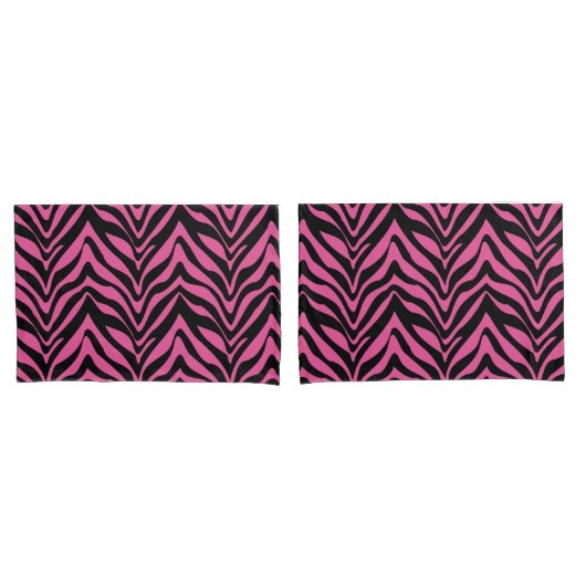 Sassy roze en Zwarte Zebra Stripes Kussensloop (Voorkant-Set)