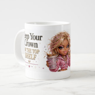Sassy Roze Koninginnenkroon 16e Verjaardag Koffiem Grote Koffiekop