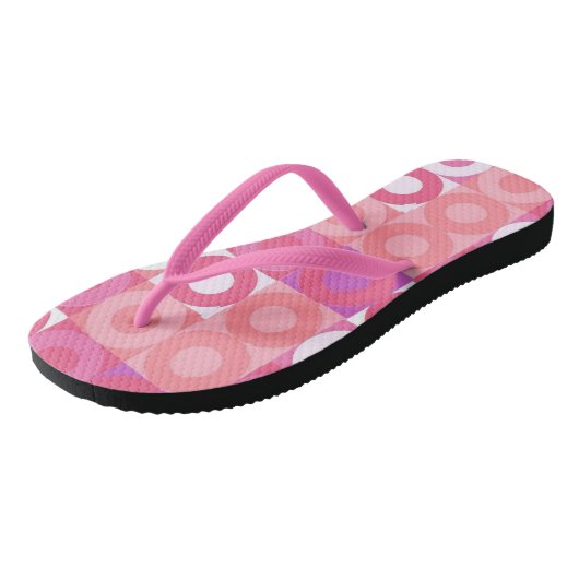 Sassy roze Teenslippers (Schuin)