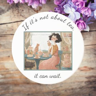 Sassy Sandstone Coaster For Tea Lovers Zandsteen Onderzetter