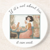 Sassy Sandstone Coaster For Tea Lovers Zandsteen Onderzetter (Voorkant)