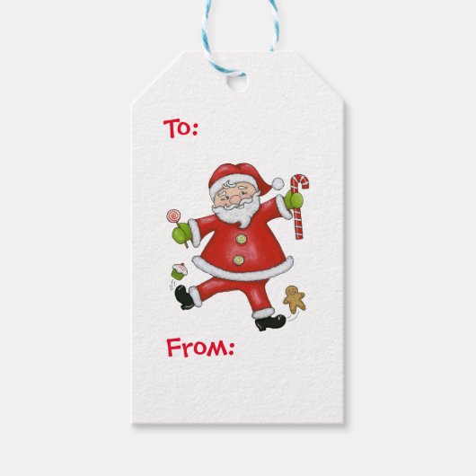 Sassy Santa Cadeaulabel (Voorkant)