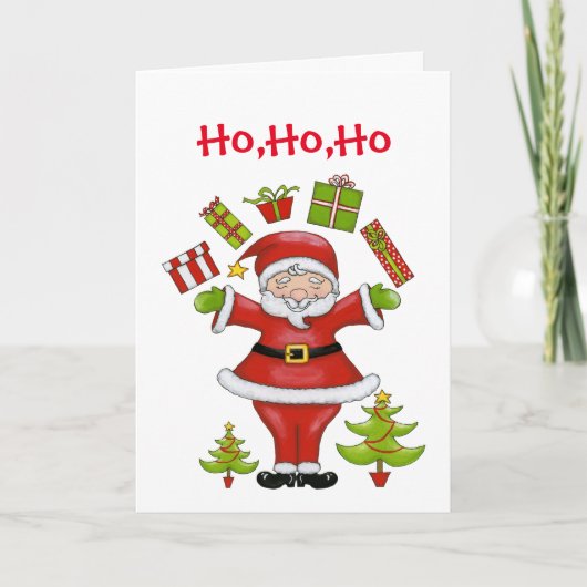 Sassy Santa Feestdagen Kaart (Voorkant)