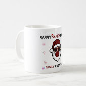 Sassy Santa Mode – Bilingual Christmas Design  Koffiemok (Voorkant links)