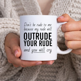 Sassy Sarcastic Quote is geen Rude Typografie Koffiemok
