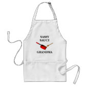 Sassy Saucy Chef Gepersonaliseerde Sauce Pan Schor Standaard Schort (Voorkant)