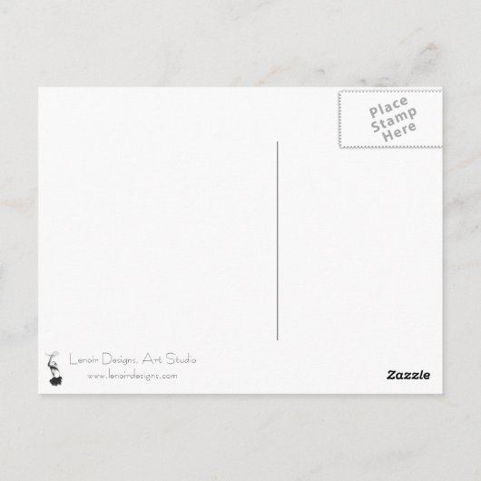 Sassy Sax Briefkaart (Achterkant)