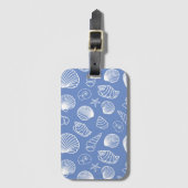 Sassy Seashell Pattern Bagagelabel (Voorkant (verticaal))