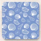 Sassy Seashell Pattern Bier Onderzetter (Voorkant)