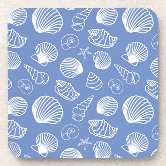 Sassy Seashell Pattern Bier Onderzetter (Voorkant)