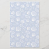 Sassy Seashell Pattern Briefpapier (Voorkant)