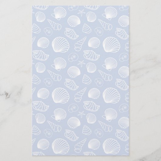 Sassy Seashell Pattern Briefpapier (Voorkant)