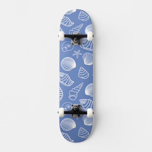 Sassy Seashell Pattern Persoonlijk Skateboard (Voorkant)