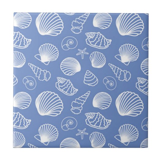 Sassy Seashell Pattern Tegeltje (Voorkant)