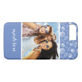 Sassy Seashell Pattern | Uw foto en naam Case-Mate iPhone Case (Achterkant (Horizontaal))