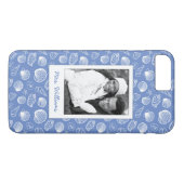 Sassy Seashell Pattern | Uw foto en naam Case-Mate iPhone Case (Achterkant (Horizontaal))