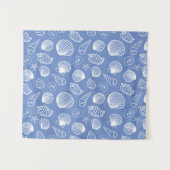 Sassy Seashell Pattern Wandkleed (Voorkant (horizontaal))