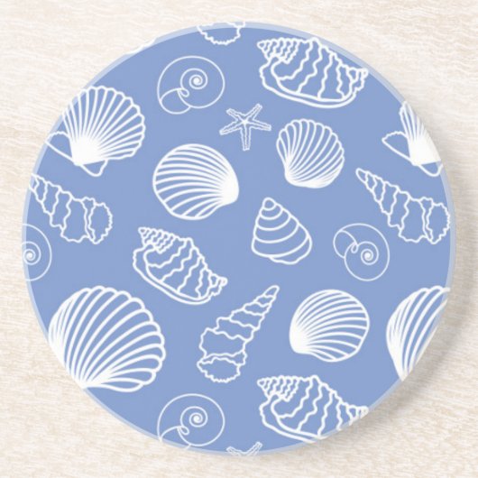 Sassy Seashell Pattern Zandsteen Onderzetter (Voorkant)