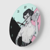 Sassy Secretary Wall Clock Grote Klok (Hoek)
