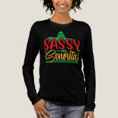 Sassy Senorita Celebrates Cinco De Mayo Fiesta Tri-Blend Shirt (Voorkant)