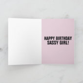 SASSY SINCE BIRTH BIRTHDAY DAUGHTER KAARTEN (Binnen)