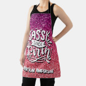 SASSY SINCE BIRTH CUSTOM GLITTER TYPOGRAPHY SCHORT (Insitu)
