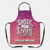SASSY SINCE BIRTH CUSTOM GLITTER TYPOGRAPHY SCHORT (Voorkant)