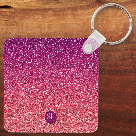 SASSY SINCE BIRTH CUSTOM GLITTER TYPOGRAPHY SLEUTELHANGER (Achterkant)