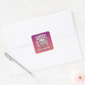 SASSY SINCE BIRTH CUSTOM GLITTER TYPOGRAPHY VIERKANTE STICKER (Envelop)