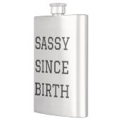 Sassy Since Birth Humor Illustration Flask Flacon (Links)