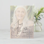 Sassy Since Custom Sixtieth Birthday Photo Kaart (Staand voorkant)