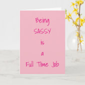 *** SASSY SINDS DE GEBOORTE *** HAPPY BIRTHDAY KAA KAART (Gele Bloem)