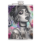 Sassy sinds de geboorte Sassy slimme mond grappige Heupfles (Voorkant)