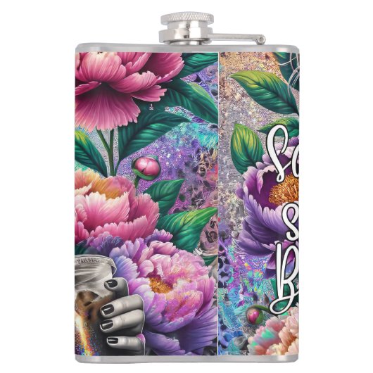 Sassy sinds de geboorte Sassy slimme mond grappige Heupfles (Achterkant)