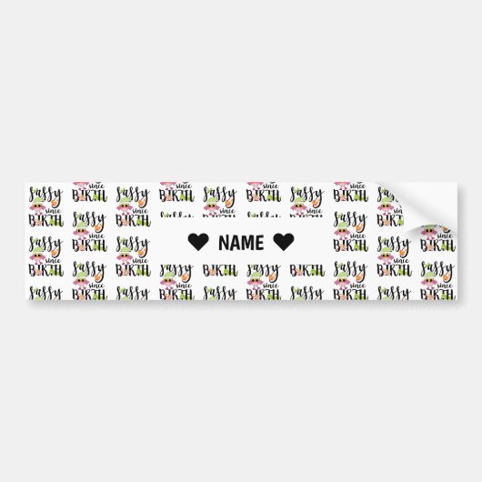 Sassy sinds geboorte bumpersticker (Voorkant)