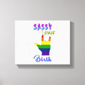 Sassy sinds geboorte canvas afdruk (Voorkant)