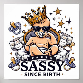 Sassy sinds geboorte Digitale download - Perfect D Poster