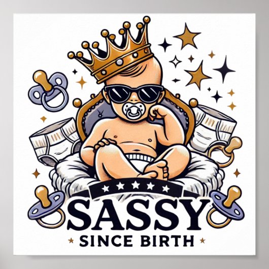 Sassy sinds geboorte Digitale download - Perfect D Poster (Voorkant)