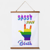 Sassy sinds geboorte hangend wandkleed (Voorkant)