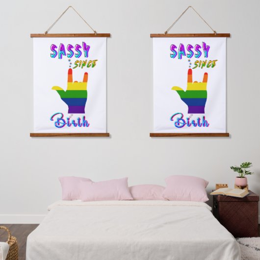 Sassy sinds geboorte hangend wandkleed (Slaapkamer)