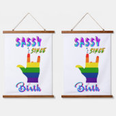 Sassy sinds geboorte hangend wandkleed (Dubbel)