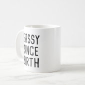 Sassy sinds geboorte koffiemok (Voorkant links)