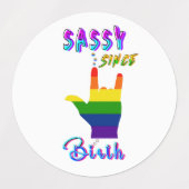 Sassy sinds geboorte labels (Design 1)