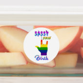 Sassy sinds geboorte labels (Aangebracht)