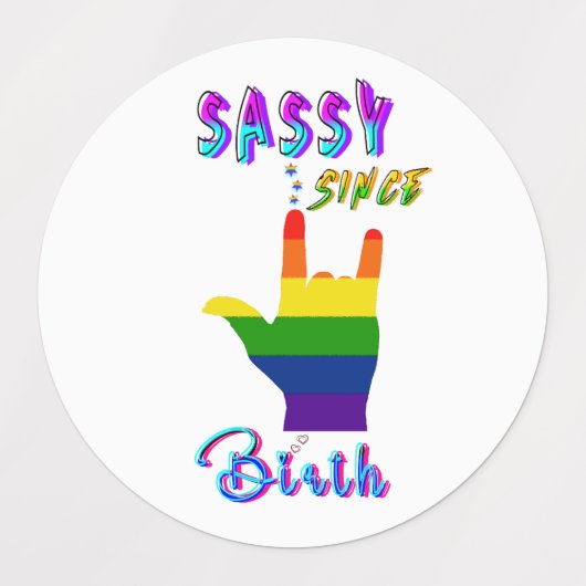 Sassy sinds geboorte labels (Design 3)