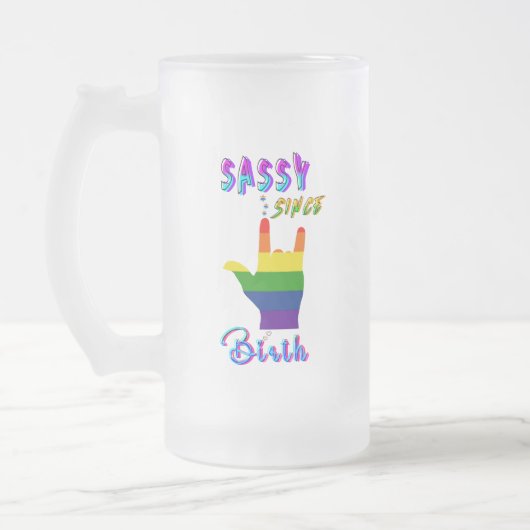 Sassy sinds geboorte matglas bierpul (Links)