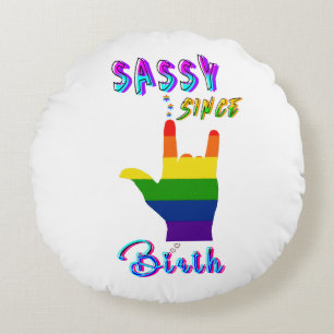 Sassy sinds geboorte rond kussen