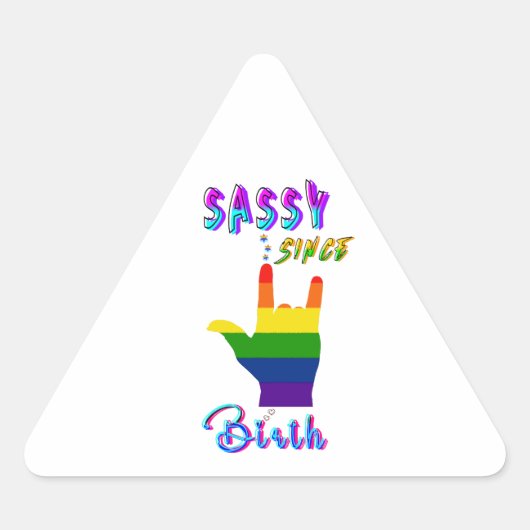Sassy sinds geboorte sticker (Voorkant)