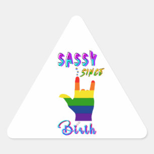 Sassy sinds geboorte sticker